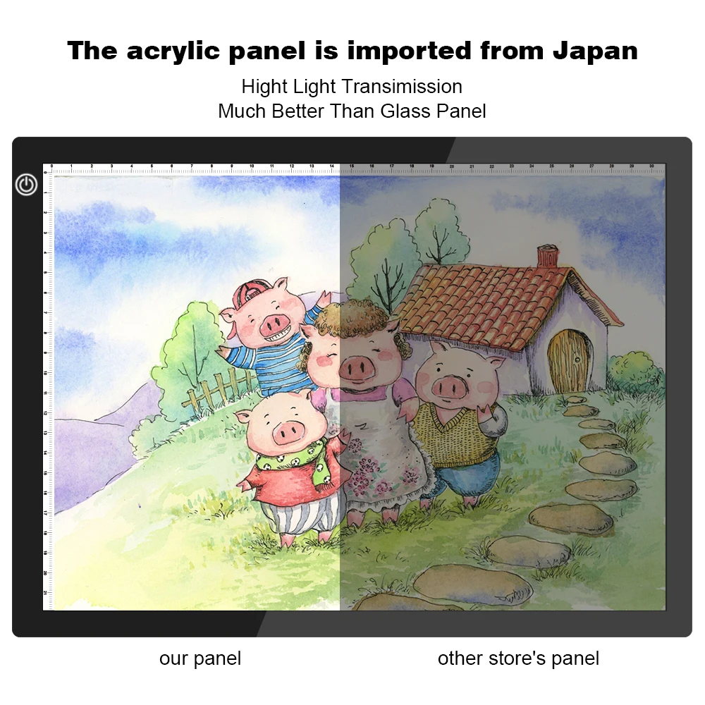 Upgraded Drawing Tablet LED Light Box A4 Graphic Writing Digital Tracer Copy Pad Board Diamond Paint Sketch X-Ray View Dropship