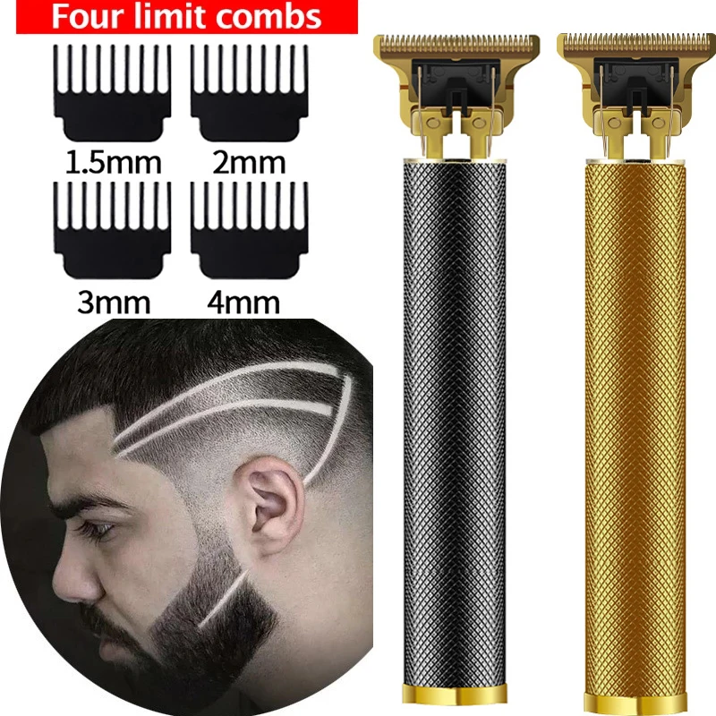 2022 t-shaped máquina de cortar cabelo profissional usb recarregável máquina de corte de cabelo portátil barba aparador de cabelo barbeador elétrico