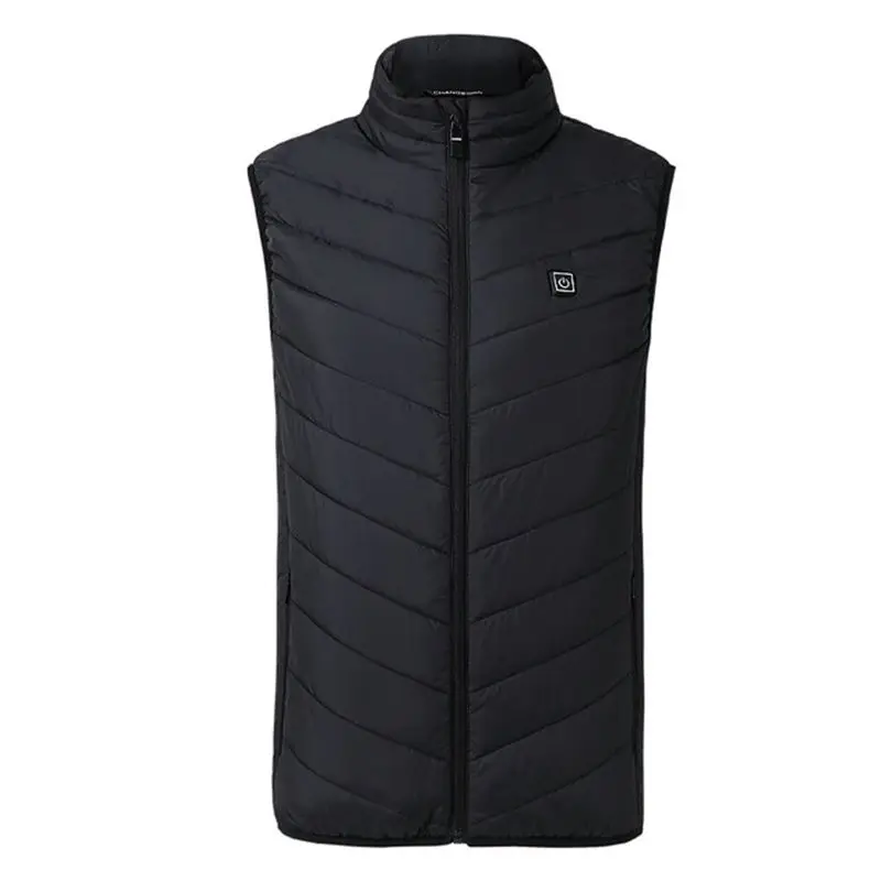 Men USB Infrared 17 Heating Areas Vest Jacket Men Winter Electric Heated Vest Waistcoat For Sports Hiking Oversized 5XL