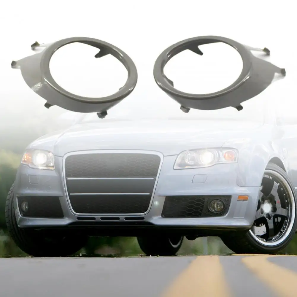 1 Pair Front Bumper Fog Lamp Cover ABS Fog Light Bezel 8E0807819 8E0807820 for Audi A4/Avant B7 2005 2006 2007 2008