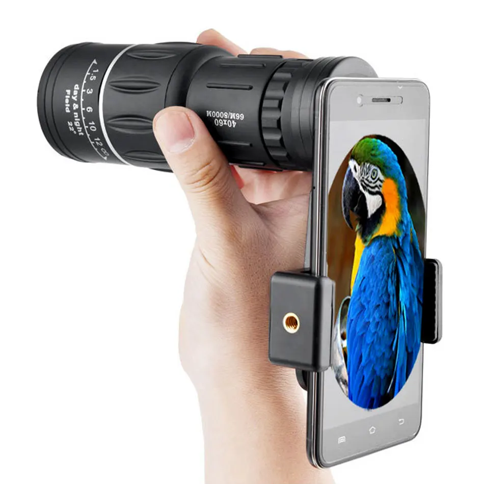 

Camping Telescope Powerful Monoculars 40x60 HD Binoculars Long Range High Quality Zoom With Phone Clip Tripod BAK4 Prism FMC Len