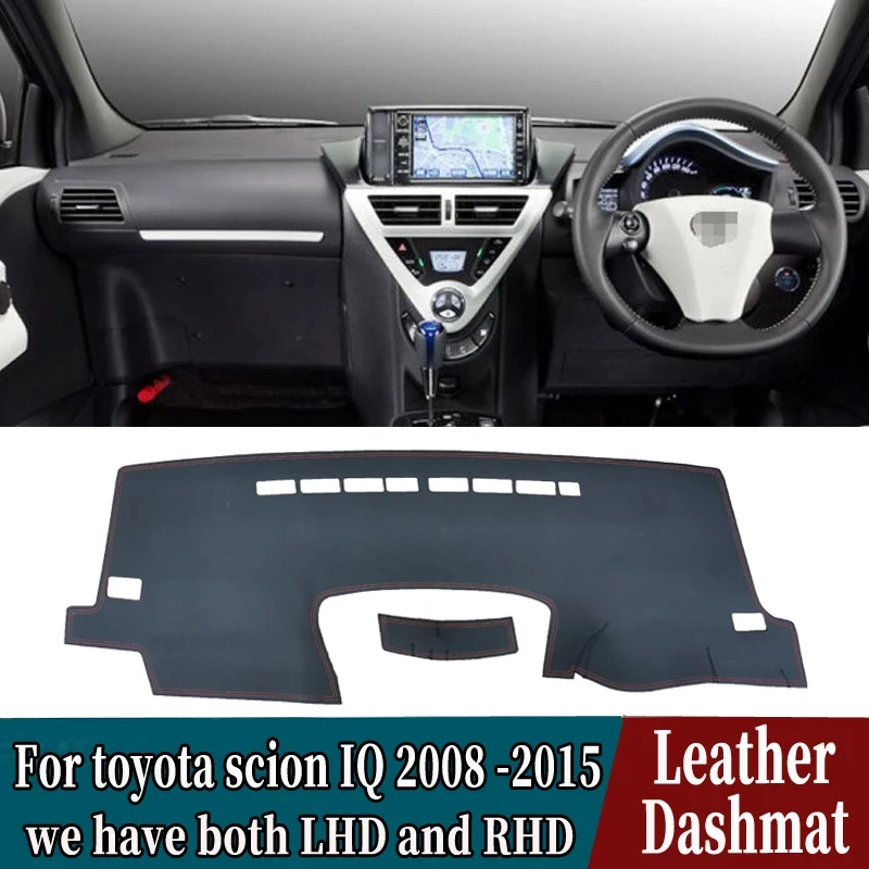 PU Leather Dashmat Dashboard Cover Mat Carpet Car-Styling accessories For toyota scion IQ 2008 2009 2010 2011 2012 2013 2015 RHD