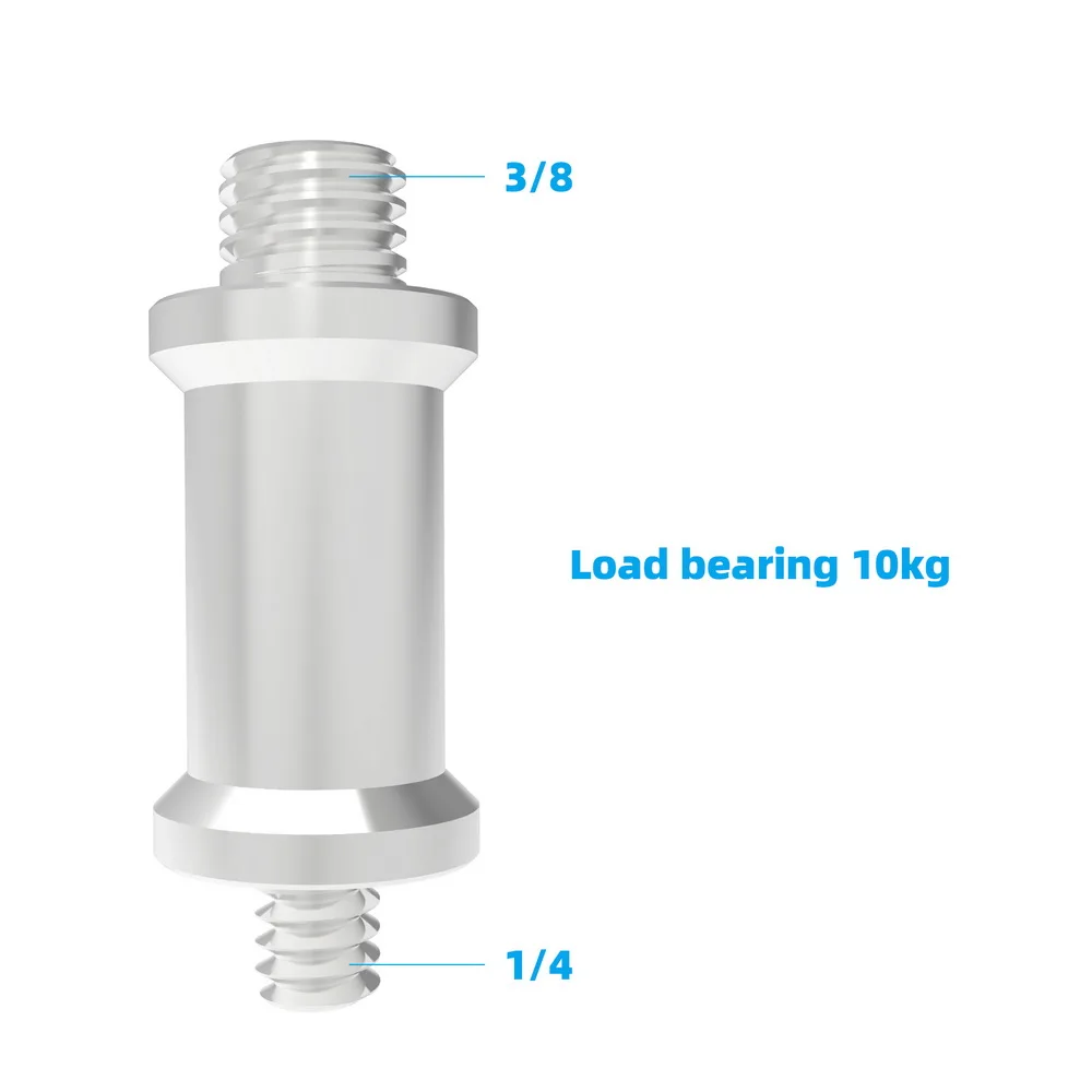 1/4 3/8 Threaded Screw Spigot Stud Male Adapter Metal  Hand Tool for Camera Tripod  Umbrella Light Stand Photo Studio Accessory