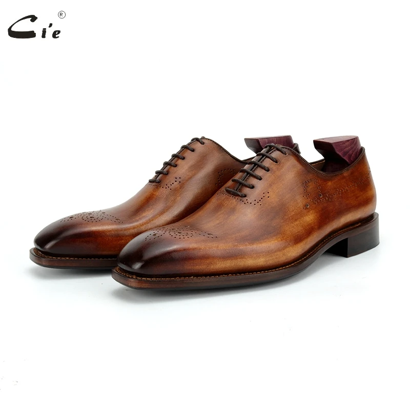 

cie Handmade Calf Leather Outsole Men Dress Shoe Goodyear Welted Full Grain Calf Leather Oxford Men Office Business Shoes OX810