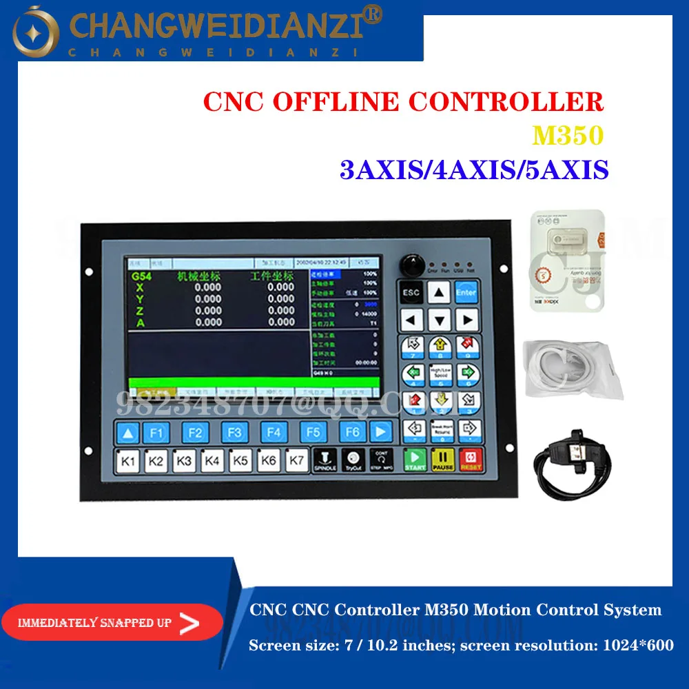 Cnc Offline Controller M350 Motion Control System 3 Axis/4 Axis/5 As 1Mhz G Code Voor graveermachine Boren En Frezen