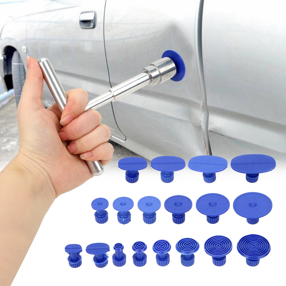 Car Dent Puller Hand Gear Removal Tool Paintless Expander 2Pcs Sheet Glue Pulling Tabs Bodywork Repair Kit Automobile Accessries