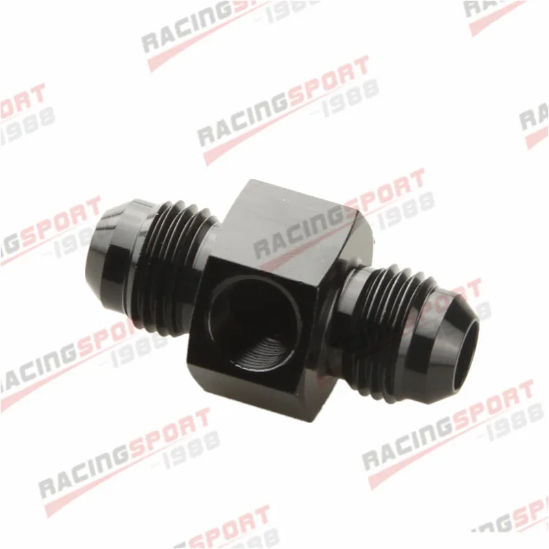 

6AN AN -6 to -6AN FUEL PRESSURE GAUGE FITTING ADAPTER 1/8" NPT BLack