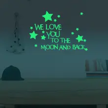 Glow-in-the-dark Moon and Stars Wall Stickers for Kids #3