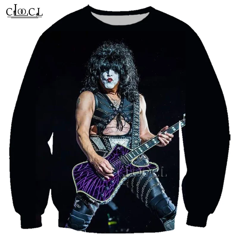 HX Newest Rock Singer KISS Band 3D Print Men Women Sweatshirts Harajuku Hip Hop Fashion Hot Selling Tracksuit Tops Drop Shipping