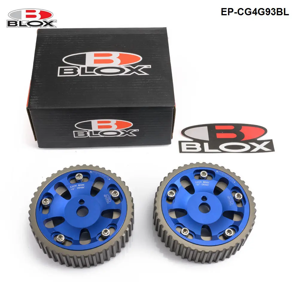 BLOX 2Pcs Adjustable Cam Gears Timing Gear Pulley Kit For Mitsubishi Mirage 1993-2001 (4G93 DOHC Engines Only) EP-CG4G93BL