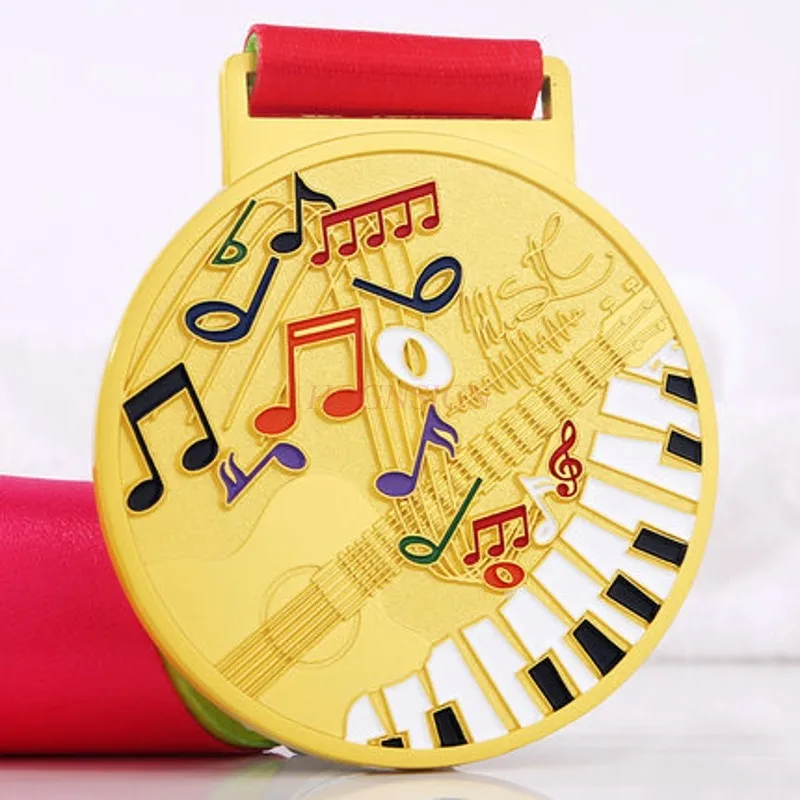 Metal Medal Trophy Grand Music Piano Violin Singing Children's Competition Award Singing Medal