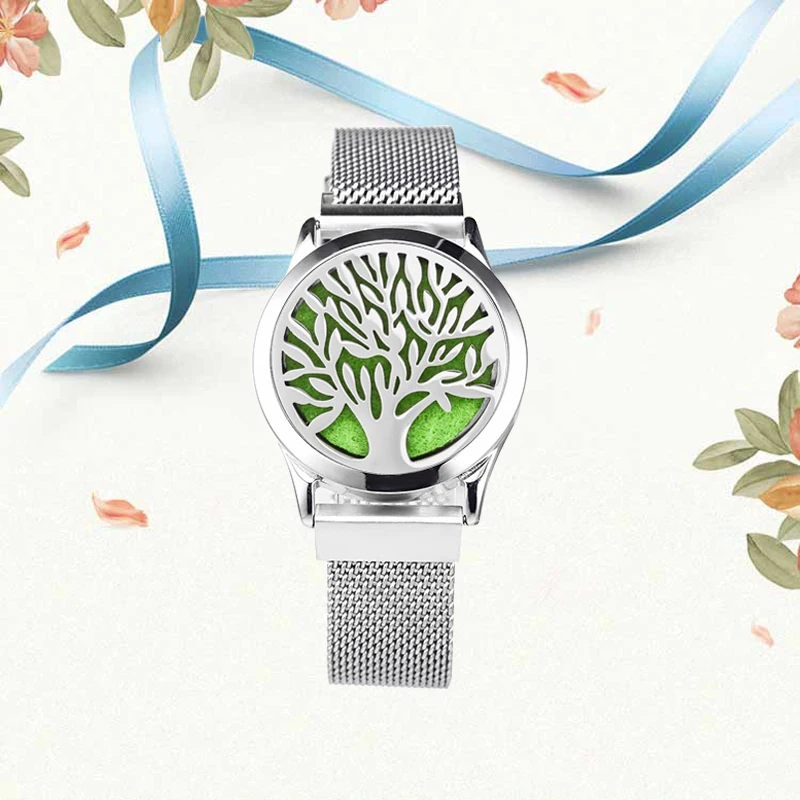 New Perfume Magnet Locket Bracelet Stainless Steel Ladestone Men Woman Bangle Essential Oil Aroma Diffuser Locket Bracelet