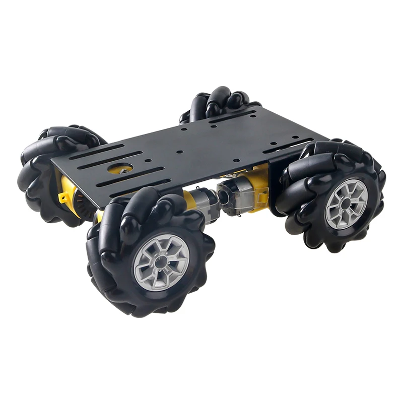 4WD 60 ミリメートルメカナム全方向ホイール金属スマートロボットカーシャーシキット高トルク TT モーター DIY Arduino 教育ドリフト