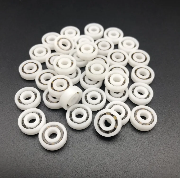 10 Stück/50 Stück POM-Lager 607 7*19*6mm Kunststoffkugellager mit Glaskugeln, Nylonkäfig, tiefe Rille 7×19×6mm – Detail 2