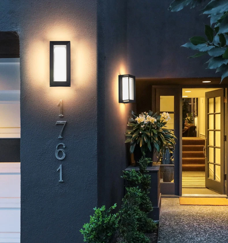 Corridoio del giardino illuminazione esterna impermeabile Villa cortile applique da parete per esterni LED balcone lampada recinzione vestibolo