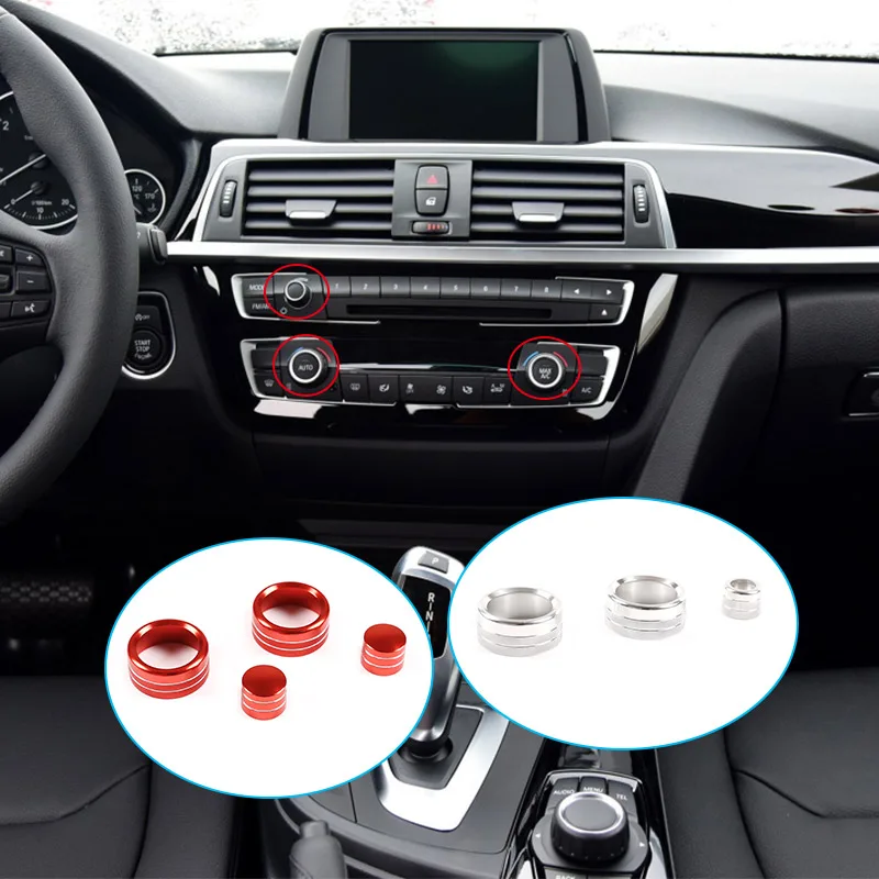 For BMW 3 Series E90 E92 E93 2005-2012 Car Air Conditioner Volume Adjustment Knob Cover Decorative Sticker Car Accessories