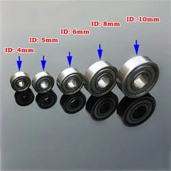 Steel Bearing 4mm/ 5mm/ 6mm/ 8mm/ 10mm Inside Diameter High Quality Imported NMB Deep Groove Ball Bearings for Motor/ Toy Car