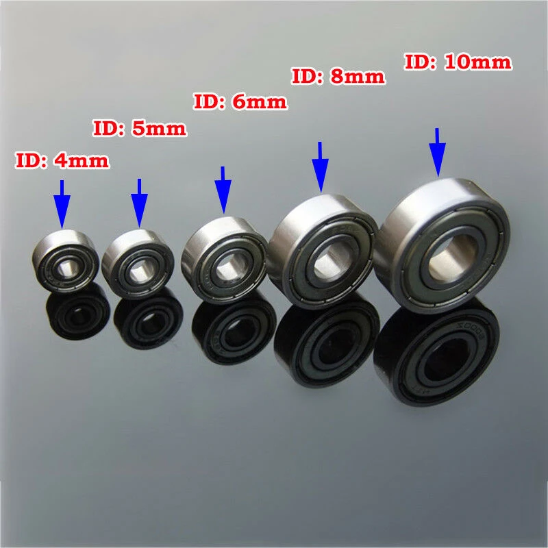 Łożysko stalowe 4mm/5mm/6mm/8mm/10mm średnica wewnętrzna wysokiej jakości importowane łożyska kulkowe NMB do silnika/zabawkowego samochodu