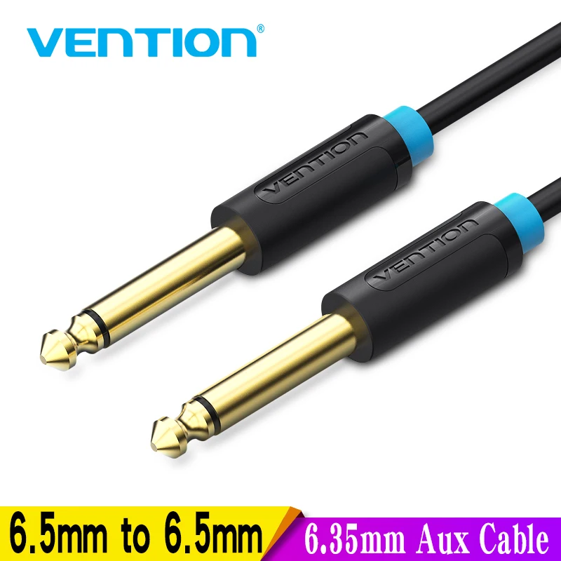 Vention Aux kabel gitarowy 6.5 Jack 6.5mm do 6.5mm kabel Audio 6.35mm przewód Aux do Stereo gitara wzmacniacz miksujący kabel głośnikowy 5m