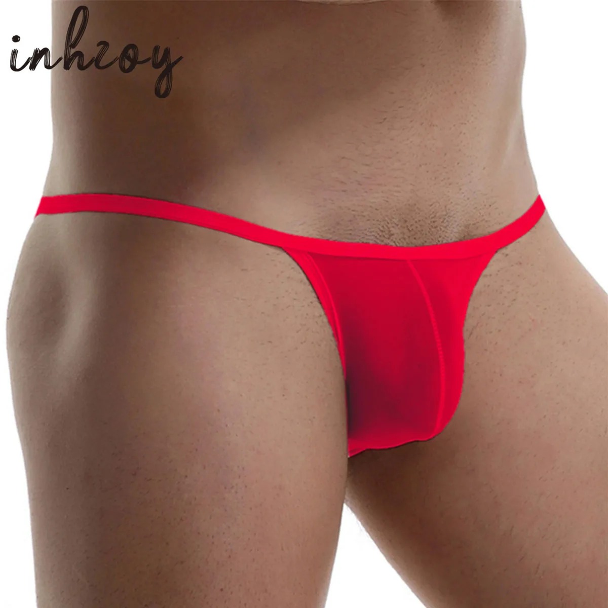 Mens Sexy Lingerie Pouch G-String Underwear Jockstraps Gay Male Sissy Stretch Mini Thong Briefs Panties Swimwear