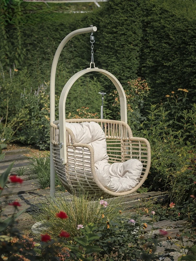 

Hanging Basket Rattan Chair Balcony Indoor Lunch Break Bird's Nest Chair Rocking Chair Swing Chair Outdoor Cradle Chair Glider