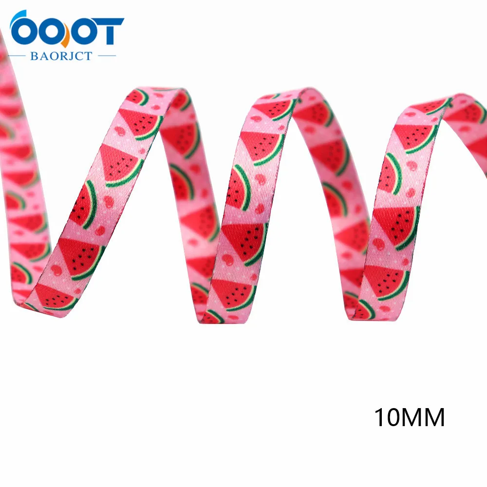 3/8 Inch Double-Sided Watermelon Fruit Thicken Ribbon 10 Yards DIY Handmade Dog Collar Leash Mobile Phone Chain Kettle Webbing