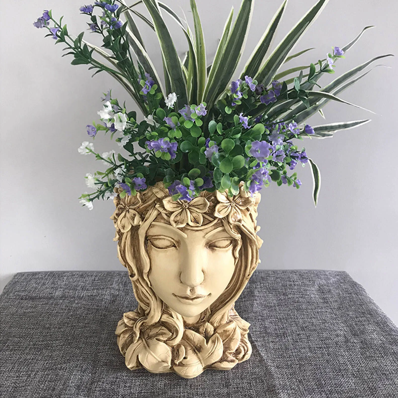 Nordic Women Resin Head Pot Vasi Per Piante Da Esterno Decorativos Grandes Garden Accessories Plant Flower Pot Bloempot