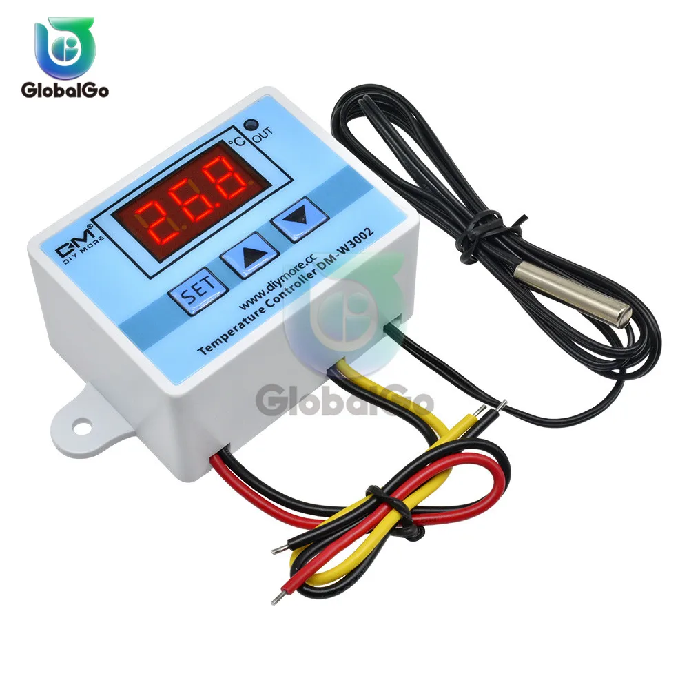 XH-W3002 W3002 AC 110V-220V DC 24V DC 12V Led Digital Thermoregulator Thermostat Temperature Controller Control Switch Meter