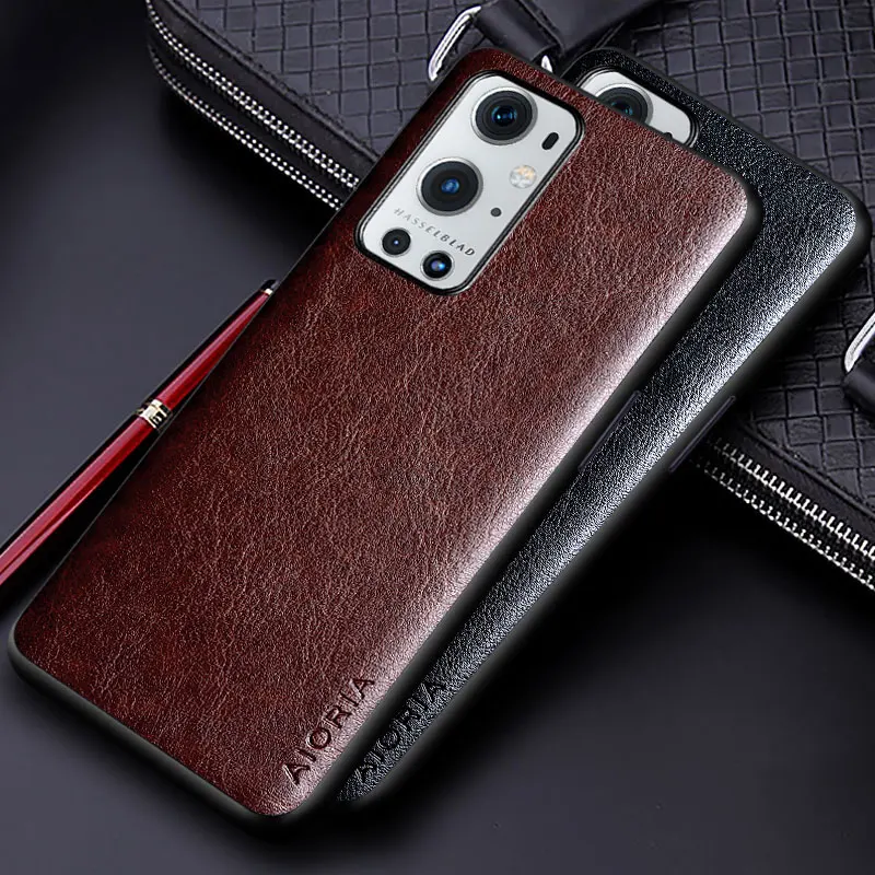 Luxury PU leather Case for Oneplus 9 Pro 9R 9RT 5G with Business solid color design phone cover for oneplus 9 pro case capa