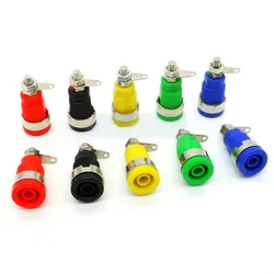 5pcs 32A insulation safety 4mm banana plug socket jack panel mount terminal connector multimeter socket banana head female