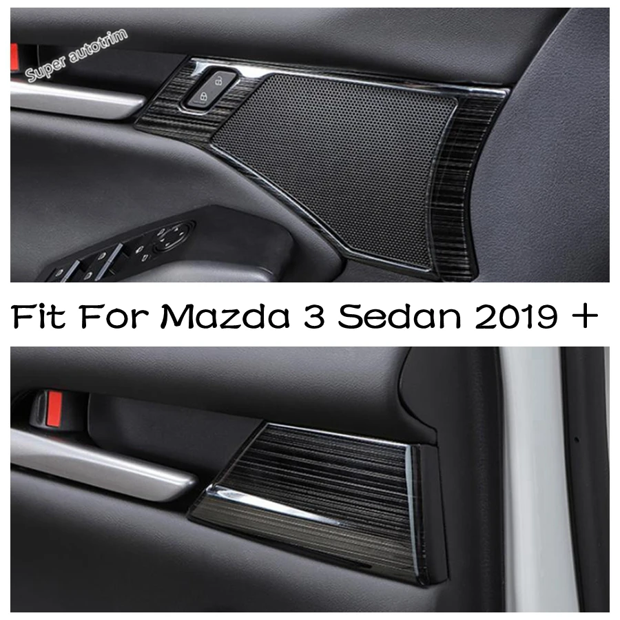 

Inner Door Hand-clasping Bowl Cover Trim Bezel Frame 4PCS For Mazda 3 Sedan 2019 2020 Carbon Fibre / Black Brushed Accessories