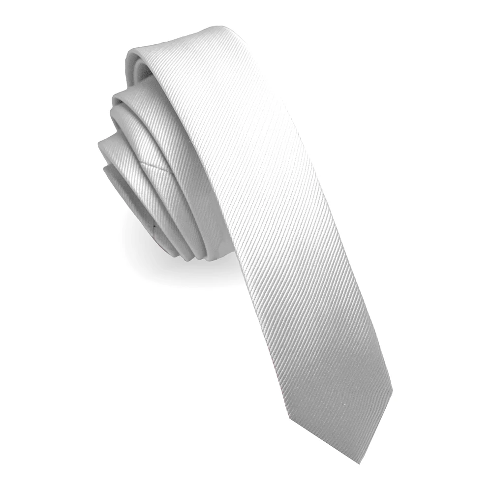 KAMBERFT Modische, schmale 4cm Seidenkrawatte, unifarben in Schwarz und Rot, handgefertigte, gewebte, schmale Krawatte für Herren für Hochzeiten und Partys. – Detail 23