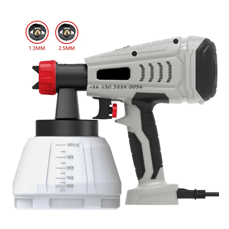 Pistola de Pulverizador Elétrica Automática Hvlp 220v Alta Potência Casa Pulverizador Pintura Controle Fluxo Ajustável Fácil Pulverização Limpo