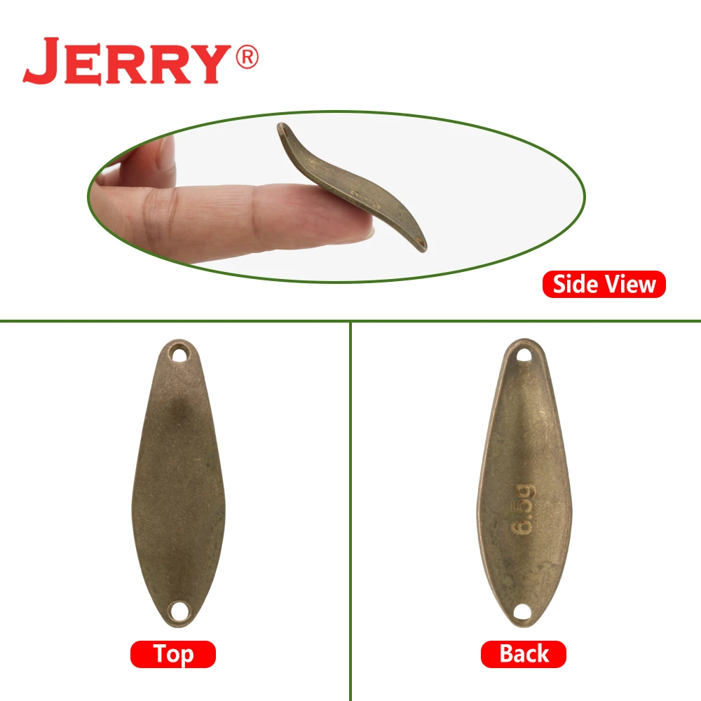 Jerry Kuyu Unpainted Blanks Lure Set Metal Fishing Spoon Kit Aera Trout Glitter Bauble Deep Diving 6g 0.21oz Swim Bait