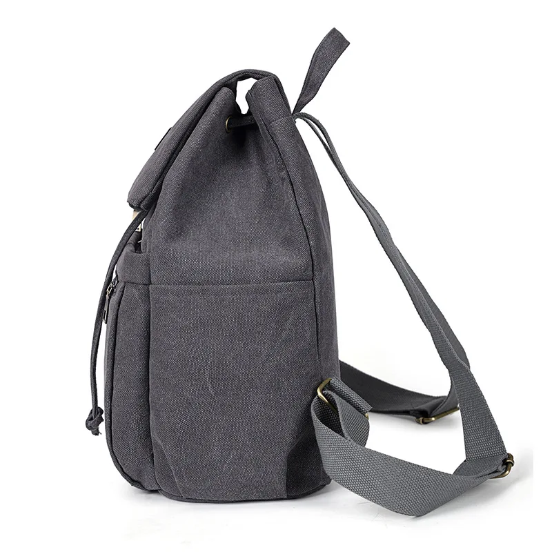 Men's and women's canvas bags Korean style trendy women's canvas bags women backpacks fashion men's school bags retro backpacks