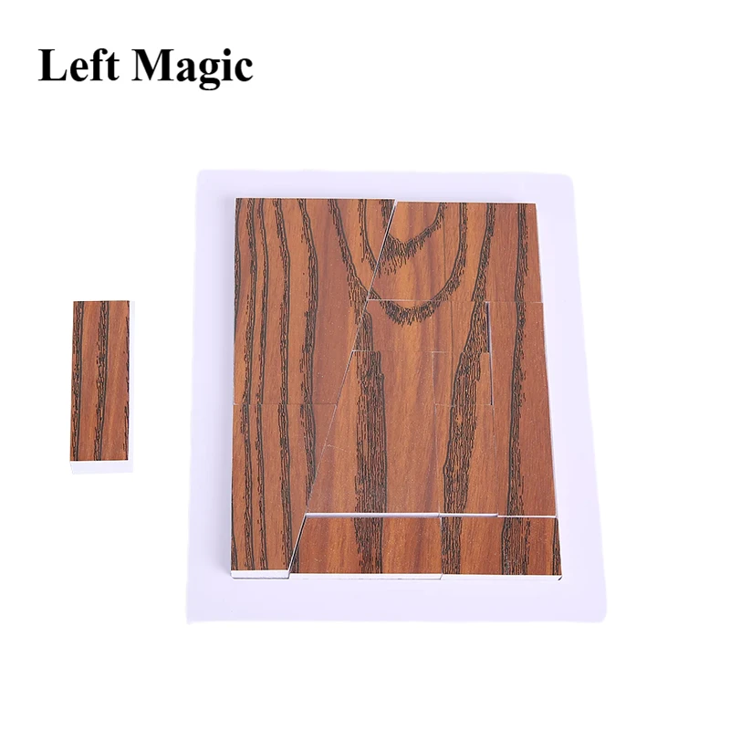 Miracle Block ( Wood Grain ) Magic Tricks Area Never Change Puzzle Magic Building Block Close Up Porps Perpetual Puzzle By Tenyo