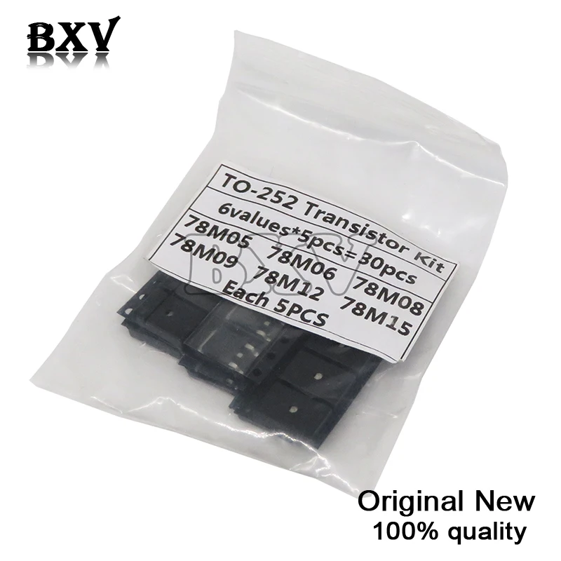 6Kinds*5PCS=30PCS TO-252 Transistor Kit PUMUDDSY 78M05 78M06 78M08 78M09 78M12 78M15 Each 5PCS