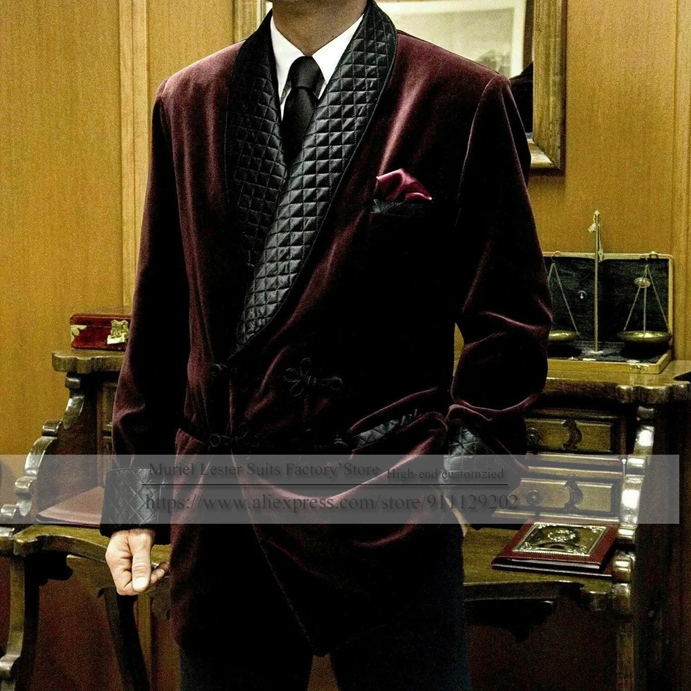 Red Suit Jacket Formal Wedding Tuxedo Night Smoking Men Blazer Tailore Made Coat Regular Double Breasted Notched Lapel Overcoat