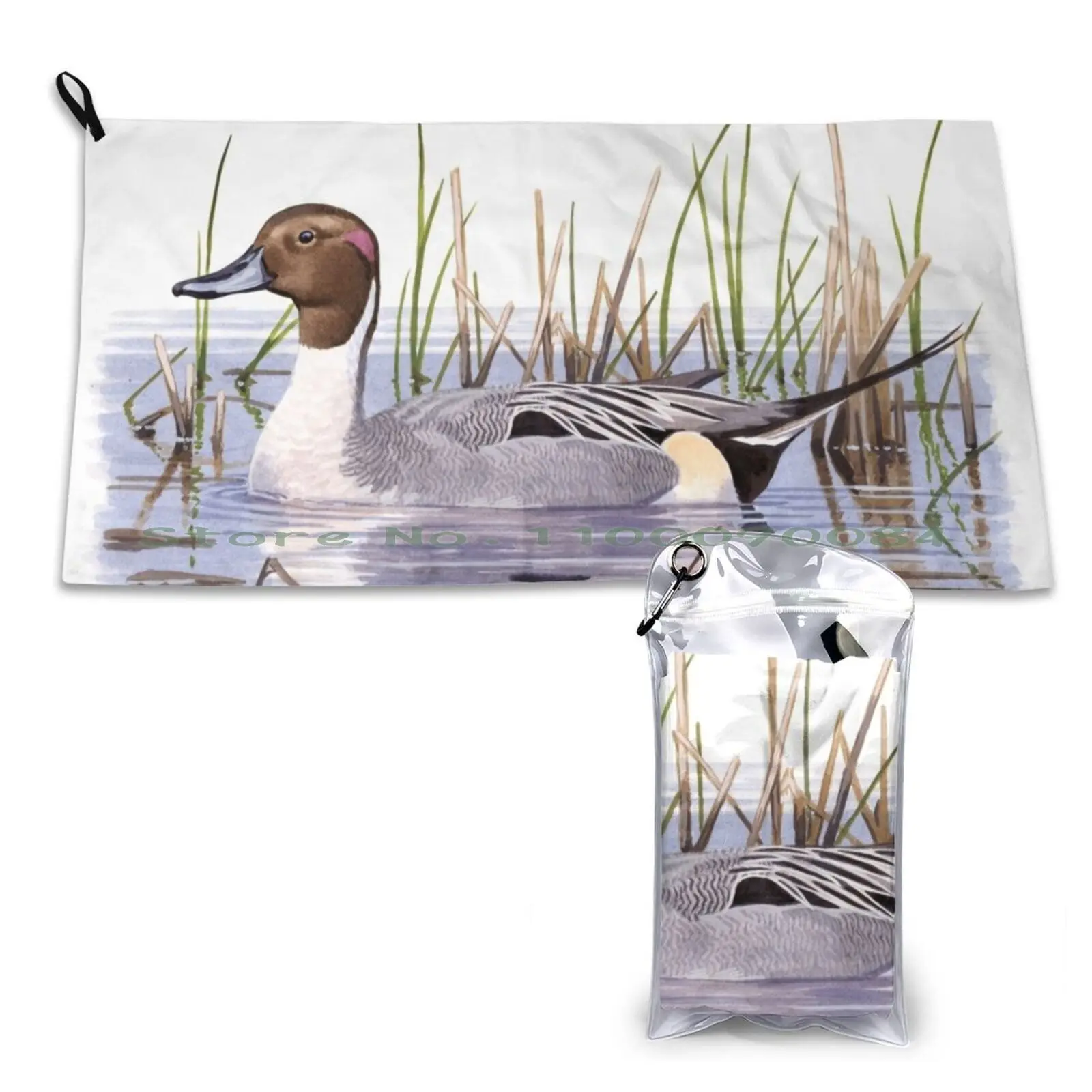 Northern Pintail Quick Dry Towel Gym Sports Bath Portable Northern Pintail Pintail Duck Anas Acuta Bird Art Bird Painting