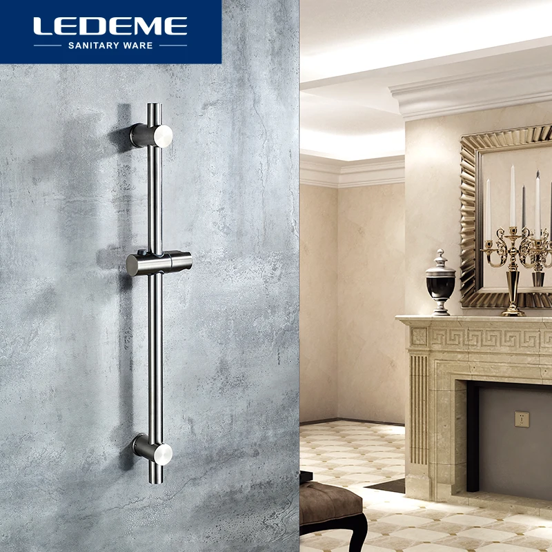 LEDEME Shower Rod Lifter Pipe Stainless Steel Lifting Frame Adjustable Head Holder L78001-3