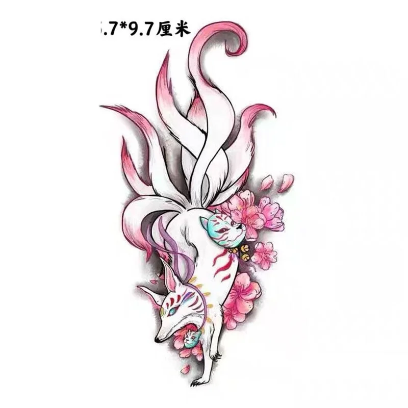 

Anime Kawaii Fox Cosplay Tattoo Body Art Beauty Makeup Waterproof Temporary Tattoo Stickers Props Access