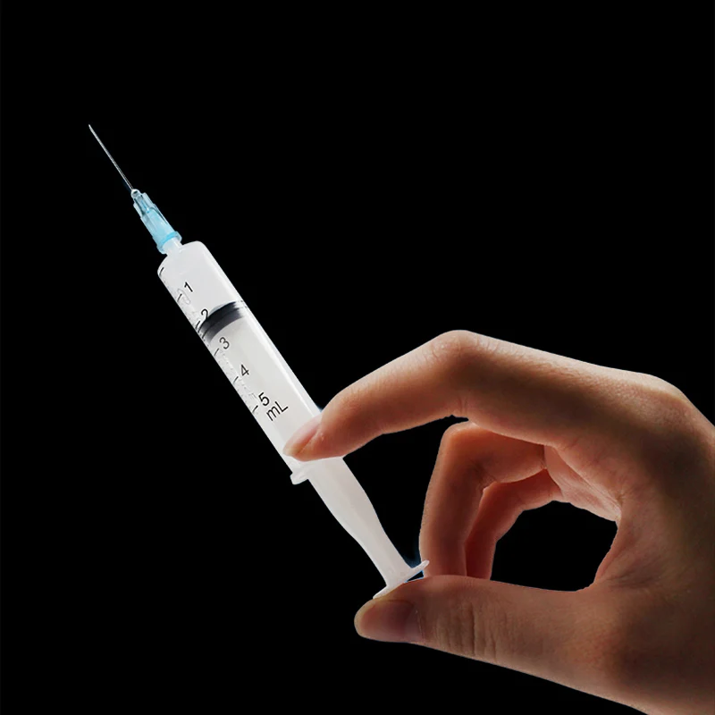 100Pcs 1/2/5/10/20ml Disposable Plastic Syringe For Industrial Glue Oil Ink Perfume Injection Medical Nutrients Feeding Syringe