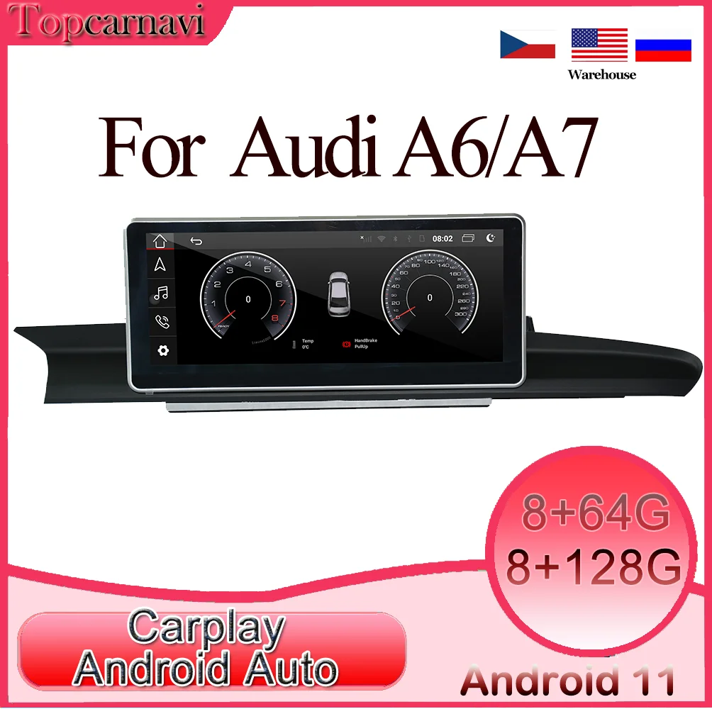 

Android 11 Smart Radio Car radio Stereo receiver Radio 2 DIN Car receiver CarPlay for Audi A6 A7 C7 RS6 RS7 S7 (2012-2018)