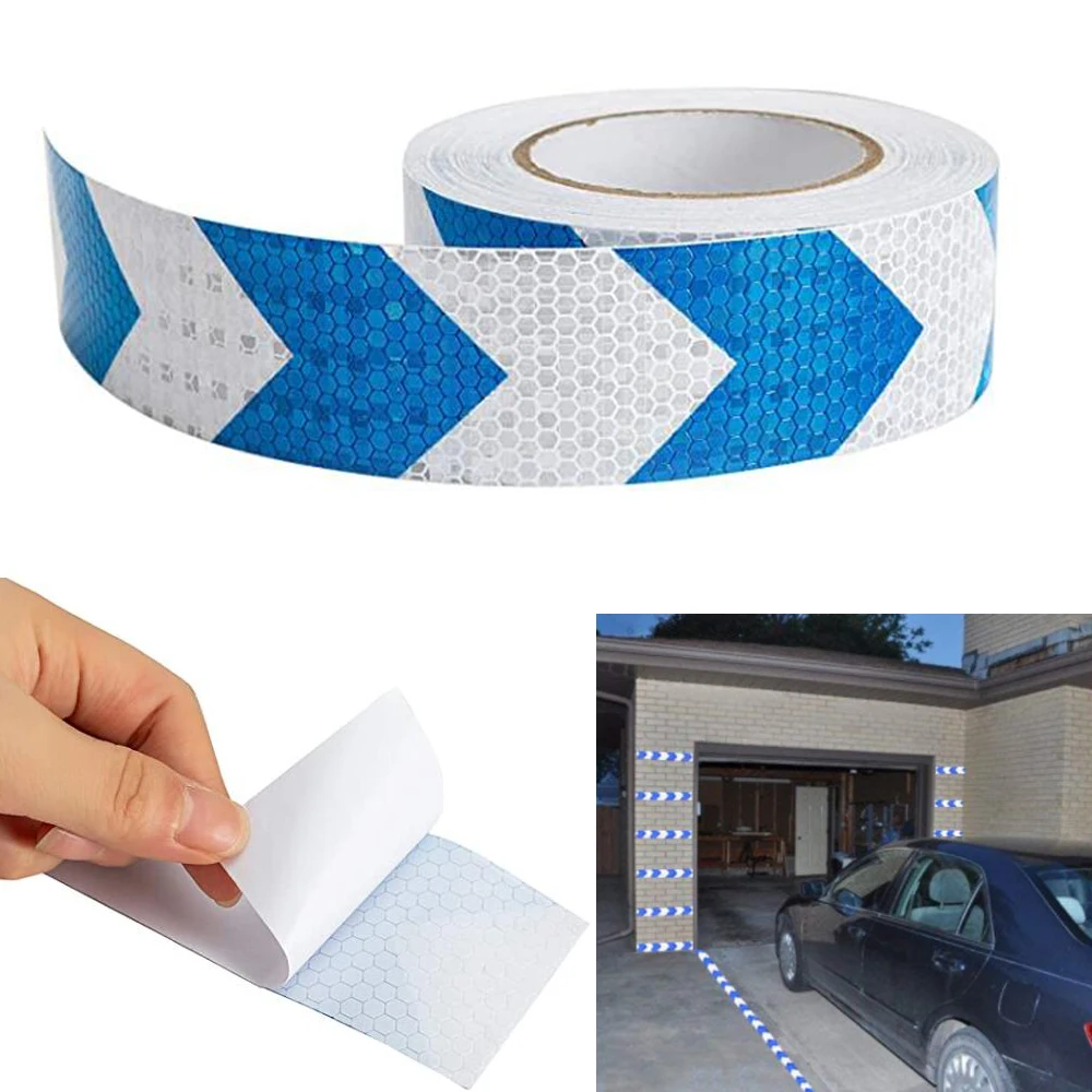 5cmx50m/Roll Warning Tape Strips Sticker Reflector Protection Sticker Reflective Film Car Body Safety Mark Protect