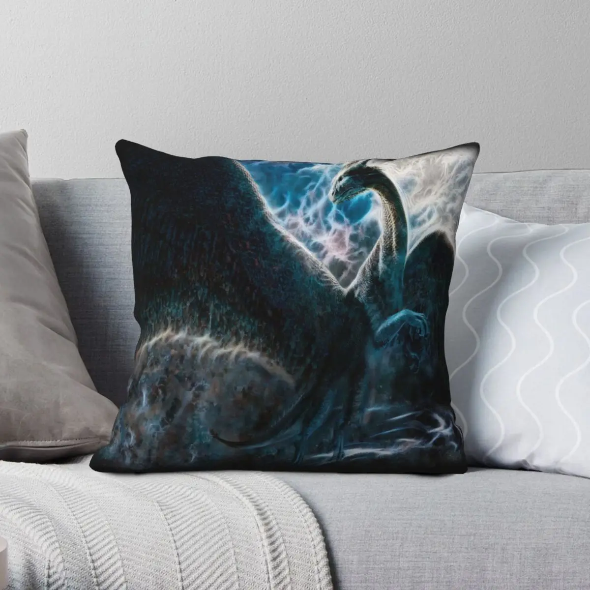 Saphira Dragon Inheritance Cycle Square Pillowcase Polyester Linen Velvet Pattern Zip Decor Room Cushion Cover 18