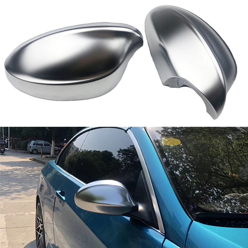 

Mirror Cover MATT SILVER Car Rearview Side Mirror Cover Cap fit for BMW 3 Series E90 4D Sedan 2006-2008 Auto Car Blind Spot