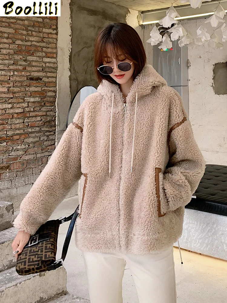 

Fur Boollili Real Coat 100% Wool Jacket Women Clothes 2023 Autumn Winter Coat Women Sheep Shearing Korean Fashion Fur Tops