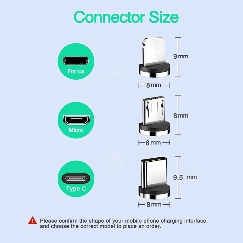 HEEMAX Magnetic Tips Universal for Round Magnetic Cable Type C Micro USB Magnet Replacement Parts Mobile Phone Dust Plug Adapter