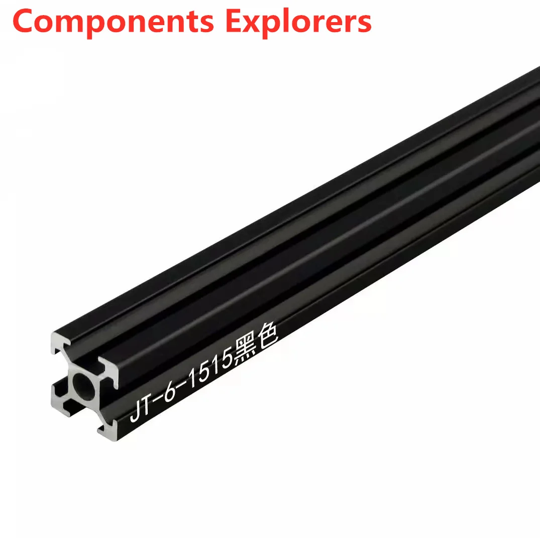 Arbitrary Cutting 1000mm 1515 European Standard Aluminum Extrusion Profile Black Silver For DIY 3D Printer Workbench CNC