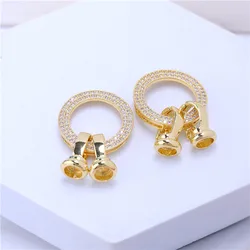 JUYA Cubic Zirconia Fastener Clasps Connectors Accessories For Fashion Jewelry Making DIY Handmade Jewelry Findings Supplies